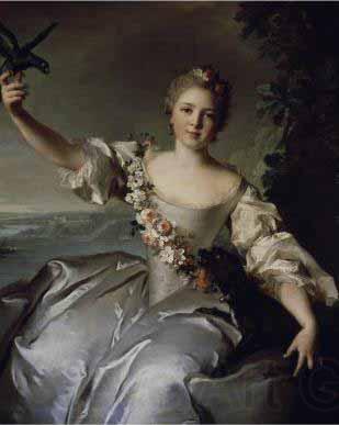 Jjean-Marc nattier Portrait of Mathilde de Canisy, Marquise d'Antin Norge oil painting art